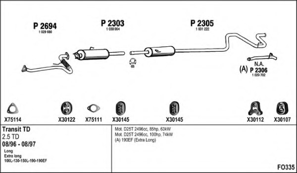 FENNO FO335 Exhaust System